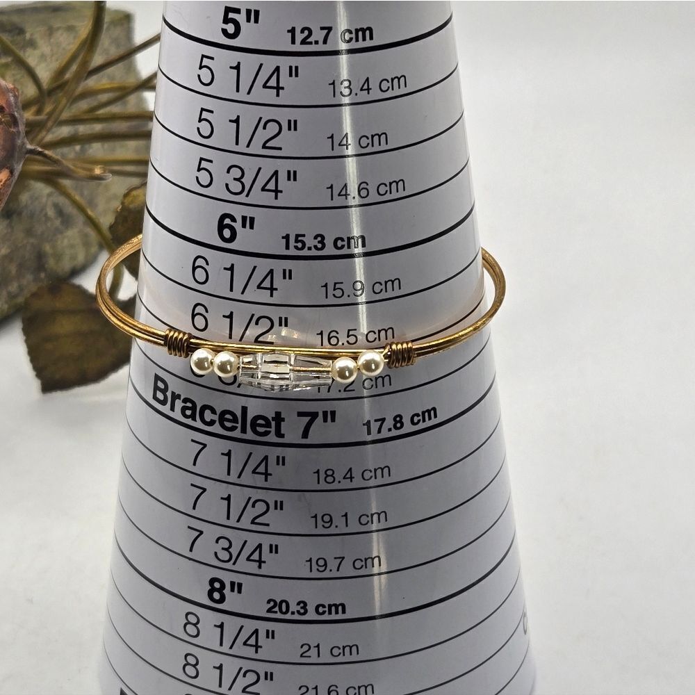 "5/$25" Luca + Danni Crystal Cross "Embrace The Journey" Charm Bangle Bracelet - Picture 9 of 9